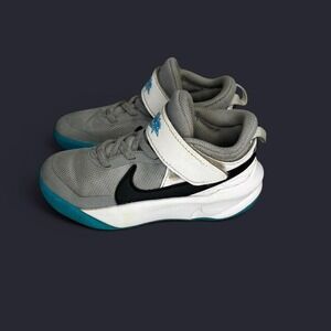 Nike grey and blue kids' basketball shoes #kidsbasketballshoes 10.5C
